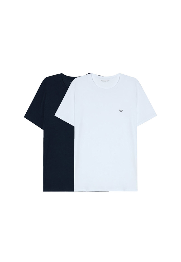 Emporio Armani Men's Short Sleeved T-shirt Two Piece Set Armani Blue and White EM000391 AF10776