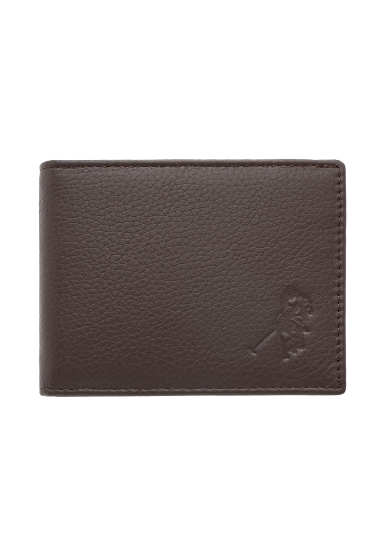 Euro Polo Top Grain Leather RFID Protection Money Clip Bifold Wallet with Bill Slot EWB 20958