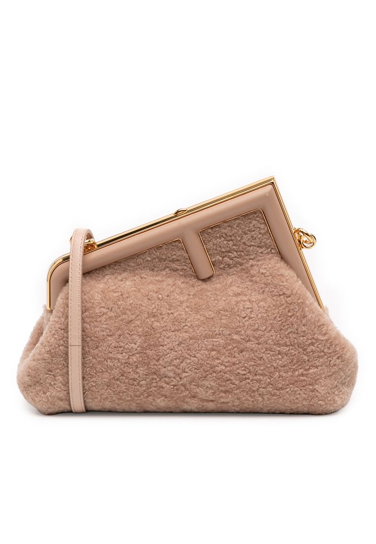 Fendi Pre-Loved Fendi Small Shearling Fendi First Crossbody