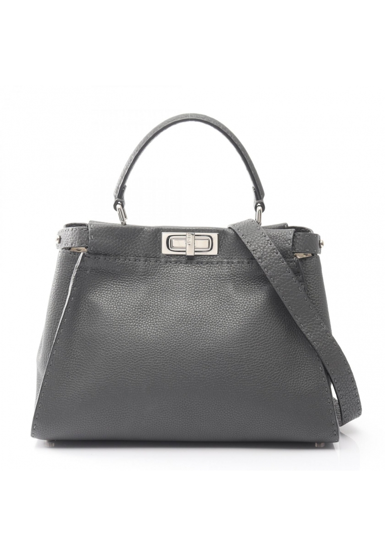 Fendi Pre-Loved Fendi Peekaboo regular Handbag leather gray 2WAY