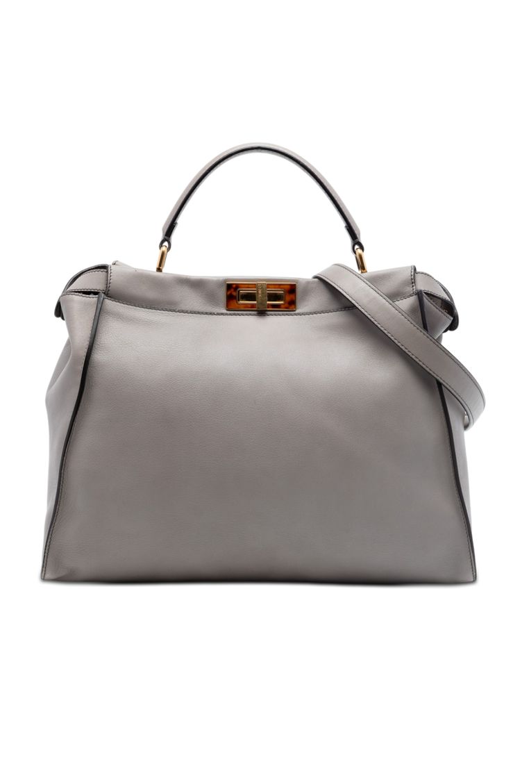 Fendi Pre-Loved Fendi Large Calfskin Peekaboo Iconic Satchel