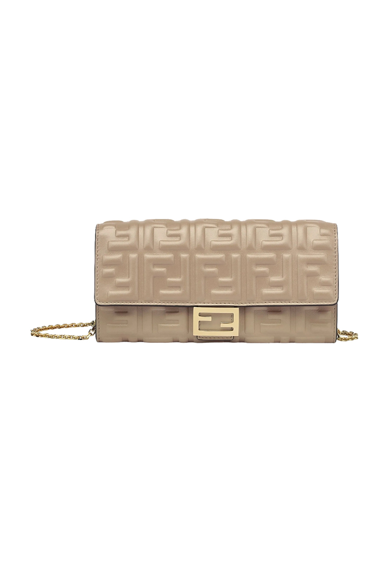 Fendi Baguette Ladies' Crossbody Bag in Gray Brown 8M0365 AAJD
