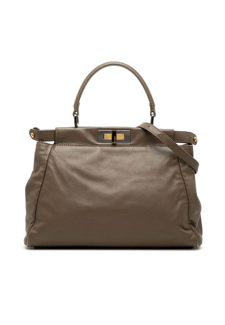Fendi Pre-Loved Fendi Medium Calfskin Peekaboo Iconic Satchel