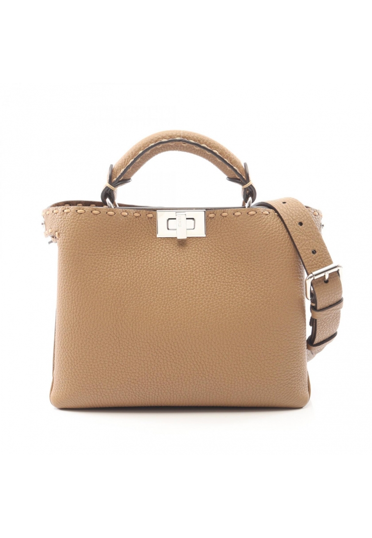 Fendi Pre-Loved Fendi Selleria Peekaboo soft Small Handbag leather light brown 2WAY