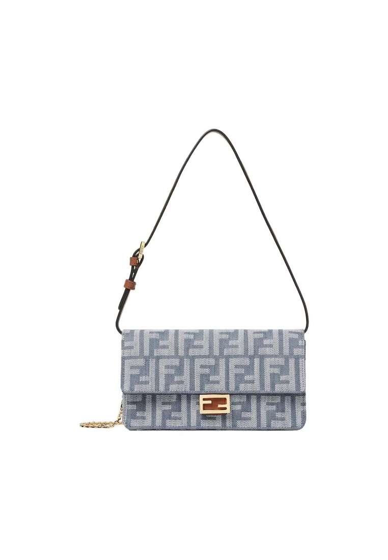 Fendi Baguette Women's Shoulder Bag in Blue 8M0498 AUT4