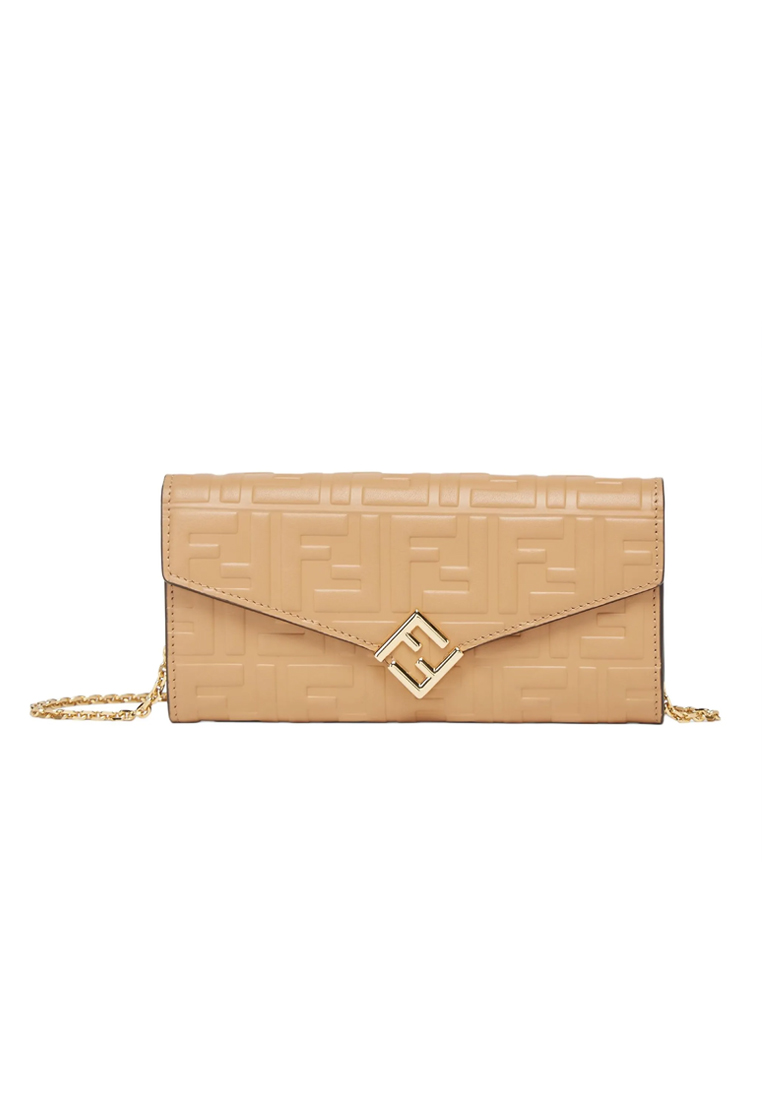 Fendi FF Diamonds Women's Wallet Light in Brown 8M0365 ASUS