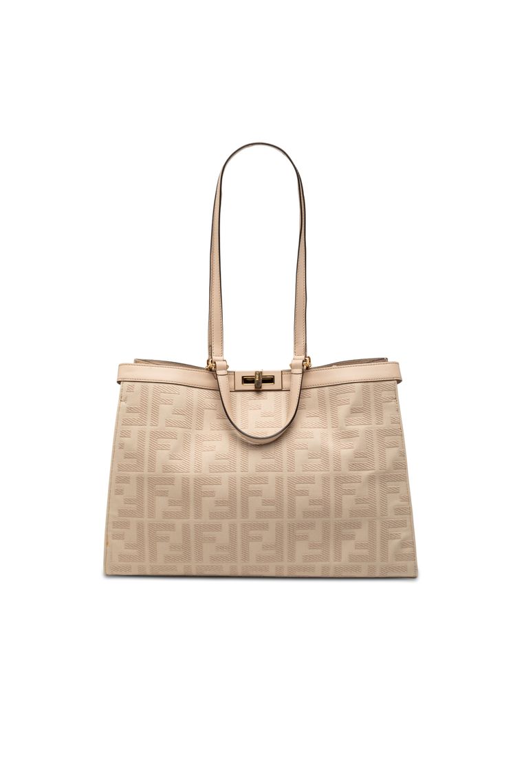 Fendi Pre-Loved Fendi Zucca Embroidered Canvas Peekaboo X Tote