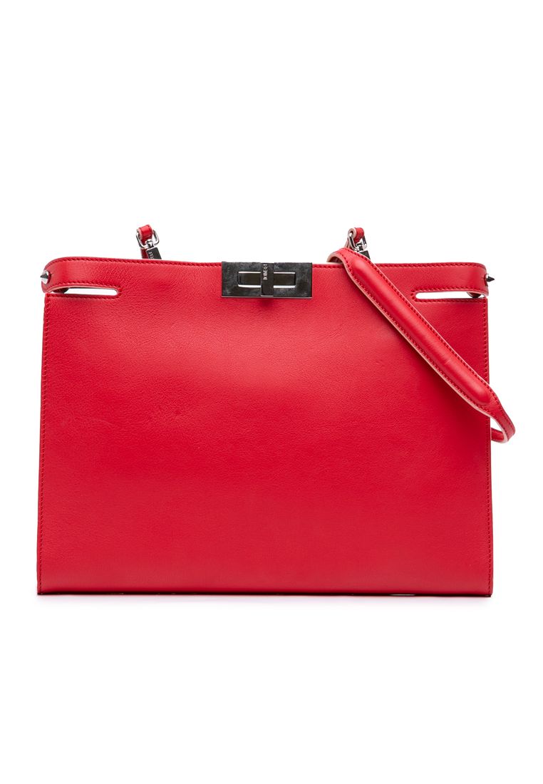 Fendi Pre-Loved Fendi Leather Peekaboo Clutch Crossbody