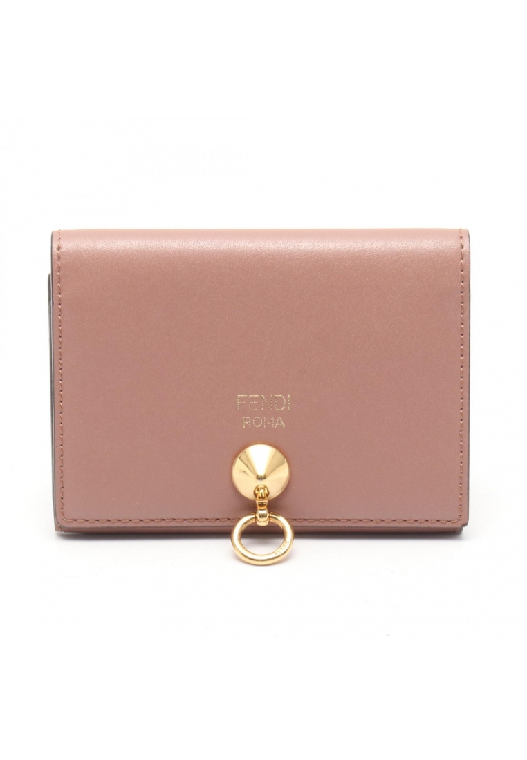 Fendi Pre-Loved Fendi by the way card case leather Dusty pink