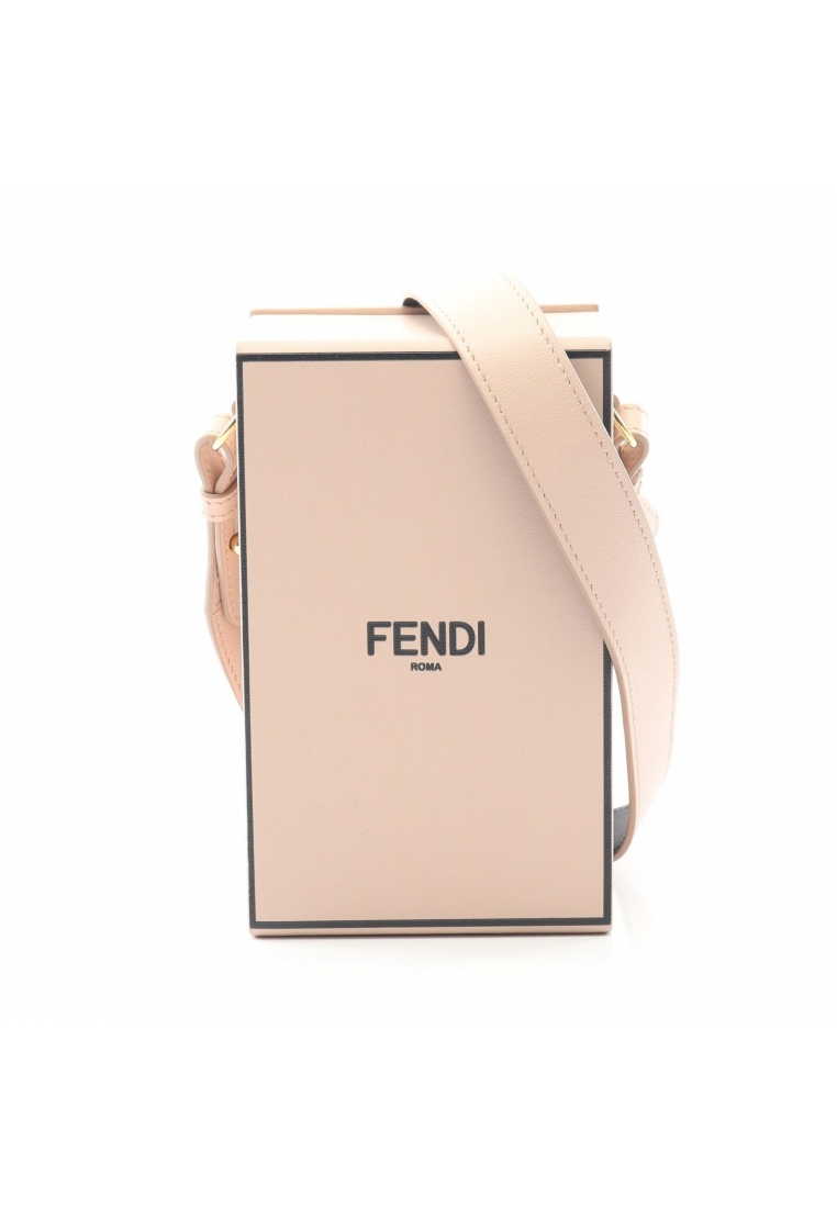 Fendi Pre-Loved Fendi box Shoulder bag leather pink beige