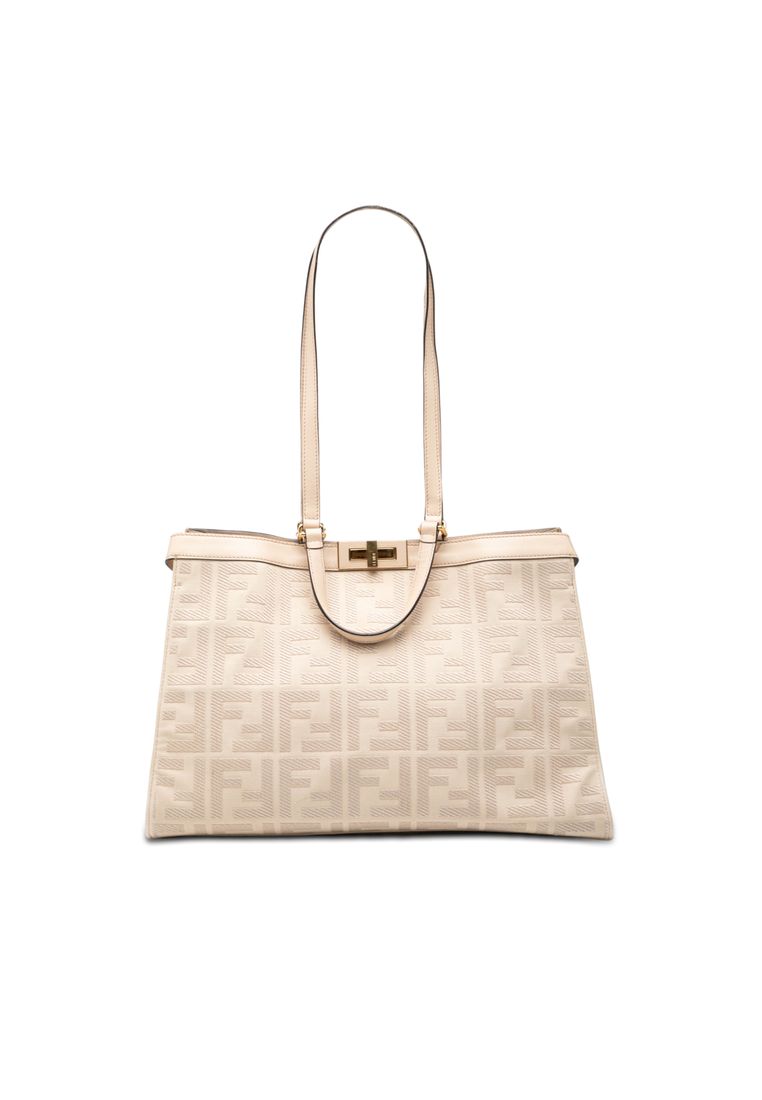 Fendi Pre-Loved Fendi Zucca Embroidered Canvas Peekaboo X Tote
