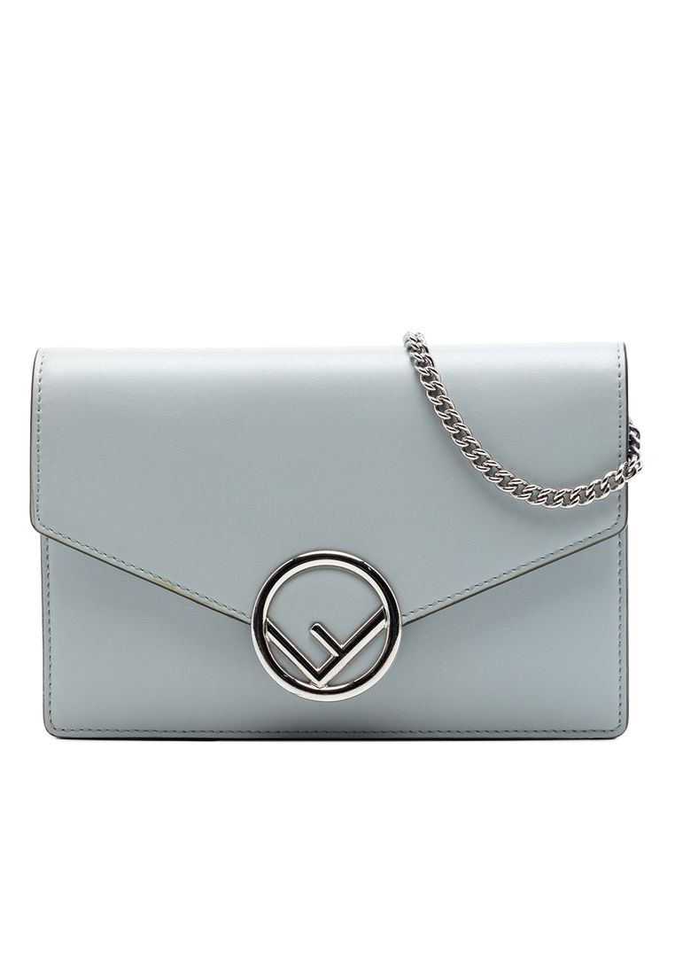 Fendi Pre-Loved Fendi Leather F Is Fendi Envelope Wallet On Chain