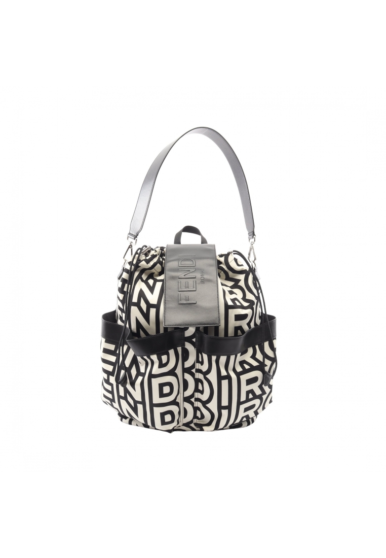 Fendi Pre-Loved Fendi FENDI × MARC JACOBS 2WAY Backpack rucksack Nylon leather white black