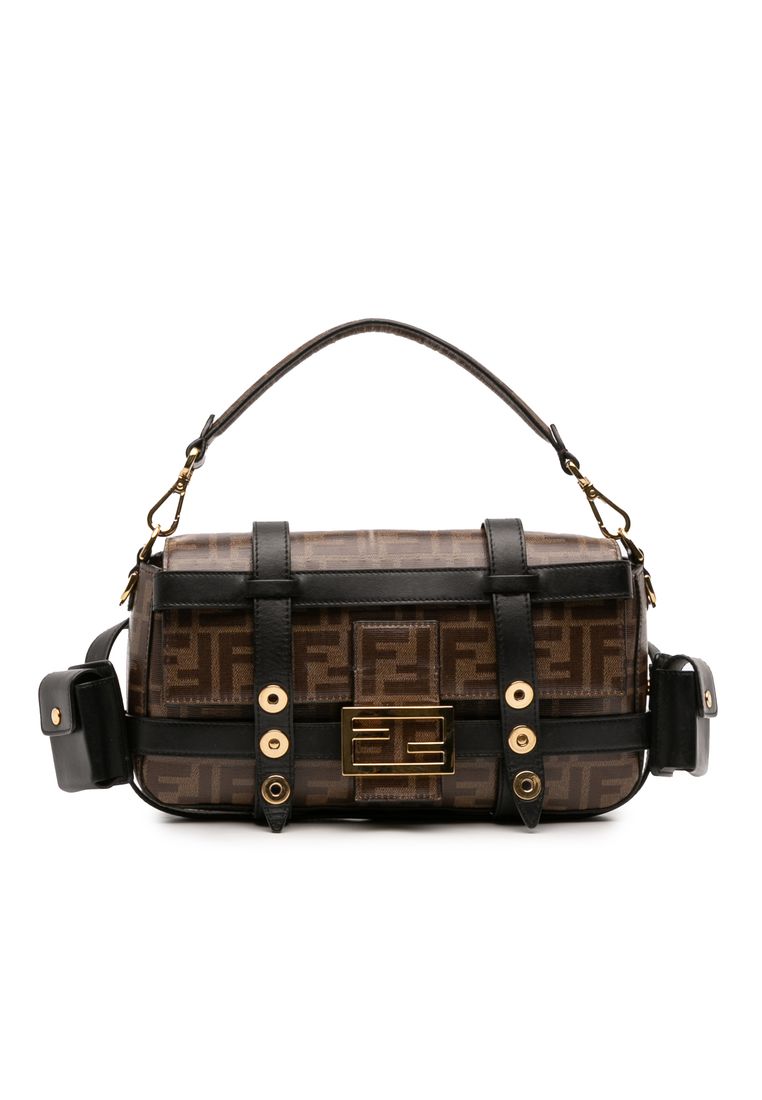 Fendi Pre-Loved Fendi Zucca Glazed Fabric Cage Baguette
