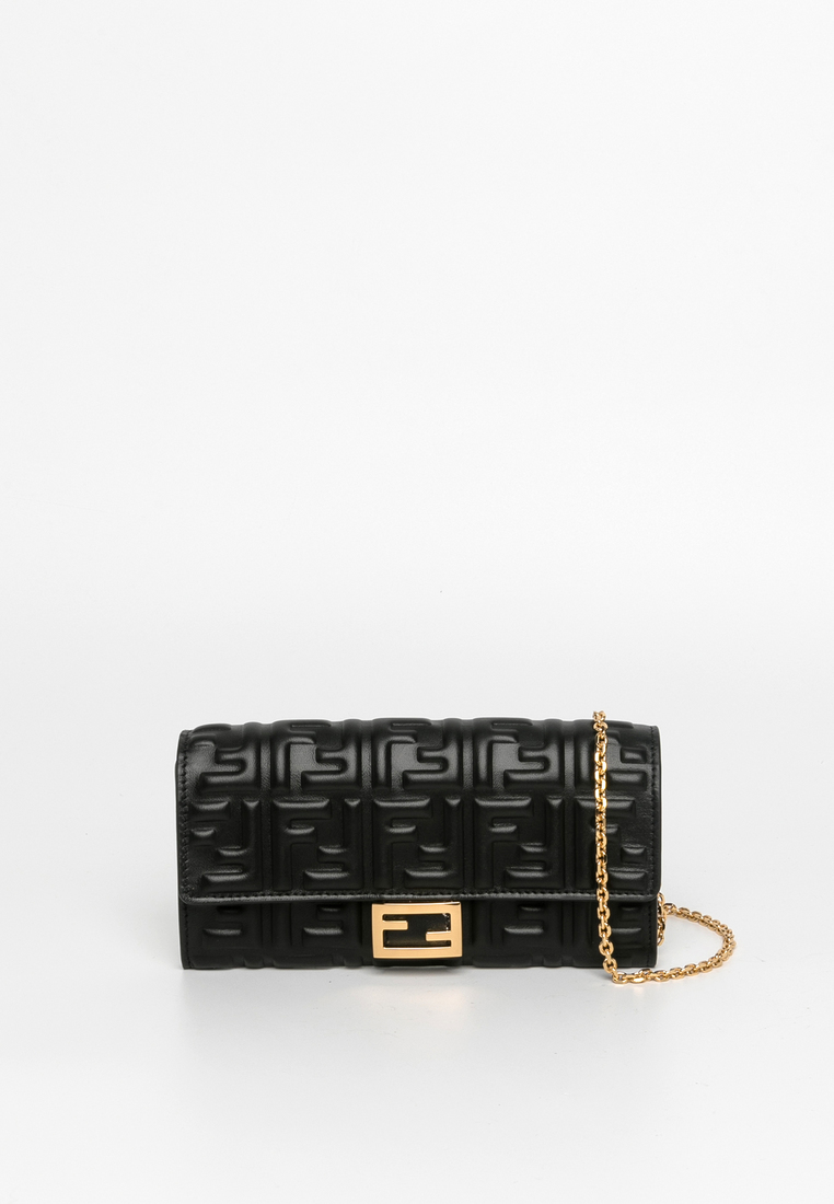 Fendi Lambskin Leather Chain Wallet
