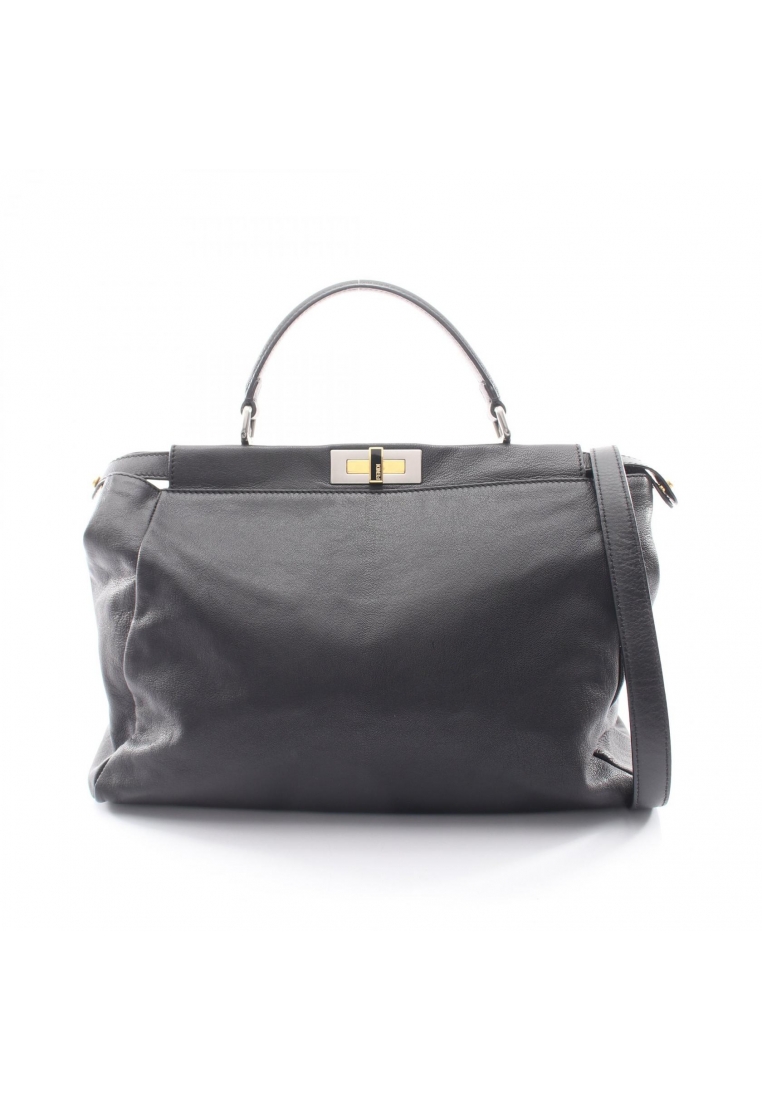 Fendi Pre-Loved Fendi Peekaboo Large 2WAY Handbag leather black