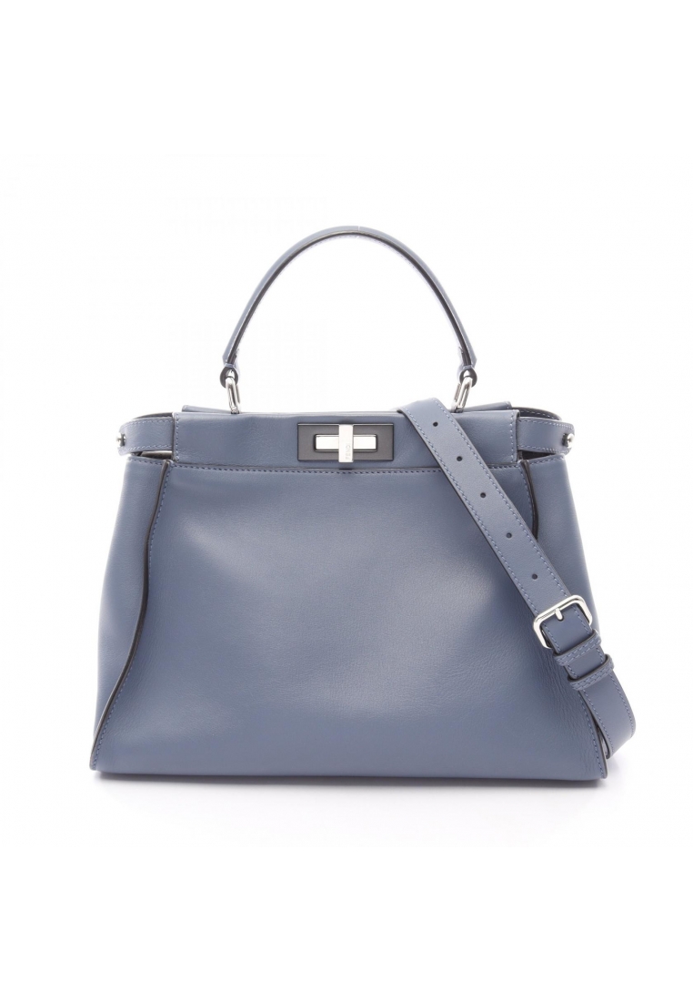Fendi Pre-Loved Fendi Peekaboo regular 2WAY Handbag leather blue