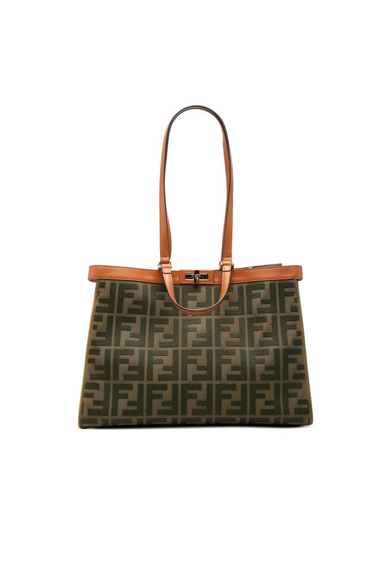 Fendi Pre-Loved Fendi Zucca Embroidered Canvas Peekaboo X Tote