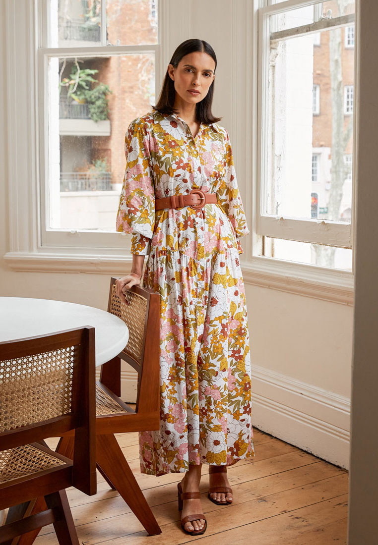 FORCAST Blythe Printed Cotton Dress