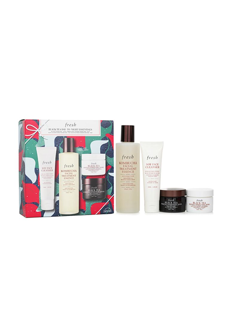FRESH FRESH - Black Tea Set: Soy Face Cleanser+Kombucha F.T. Essence+Instant Perfecting Mask+Firming
