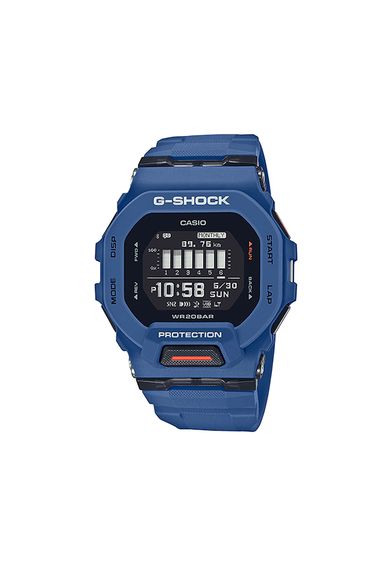 G-Shock Men's Digital Watch GBD-200-2 G-SQUAD Line Support Bluetooth® Blue Resin Band Sports Watch