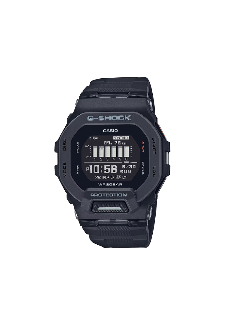 G-SHOCK GBD-200-1 G-SQUAD Digital Bluetooth Step Tracker Black Resin Watch GBD200 GBD200-1 GBD-200-1