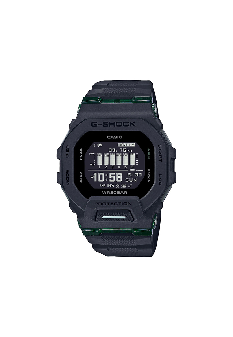G-SHOCK G-SQUAD Men's Analog Digital Watch GBD-200 Series Black Resin Band Sport Watch GBD-200UU-1
