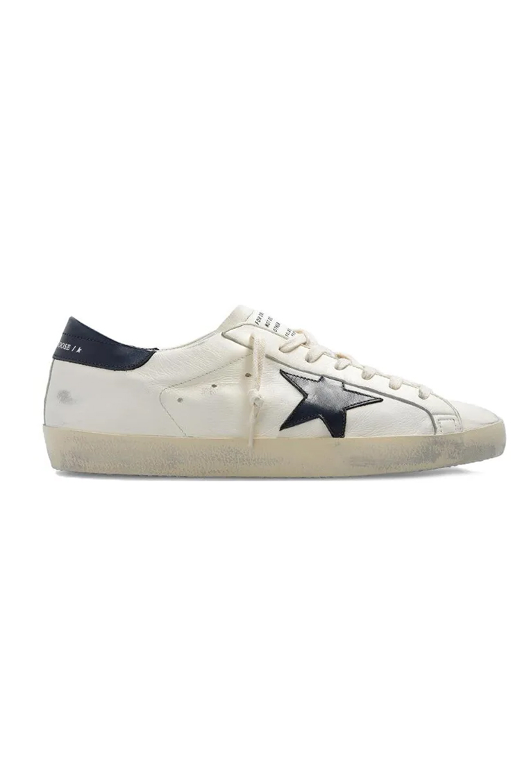 GOLDEN GOOSE Men's Super-Star Night Blue Tab Sneakers GMF00101F004164-15430
