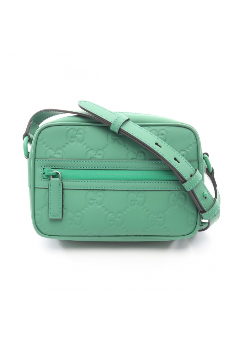 GUCCI Pre-Loved Gucci GG Rubber Effect mini Shoulder bag rubber green