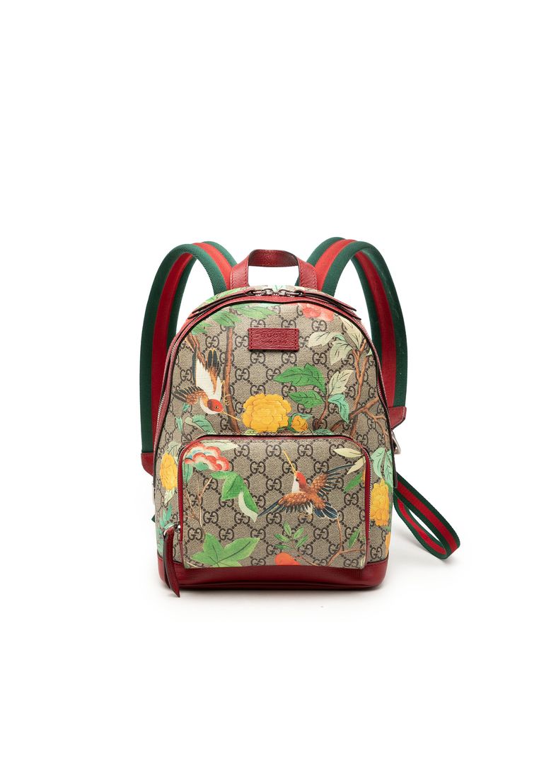 GUCCI Pre-Loved Gucci Small Gg Supreme Web Tian Backpack