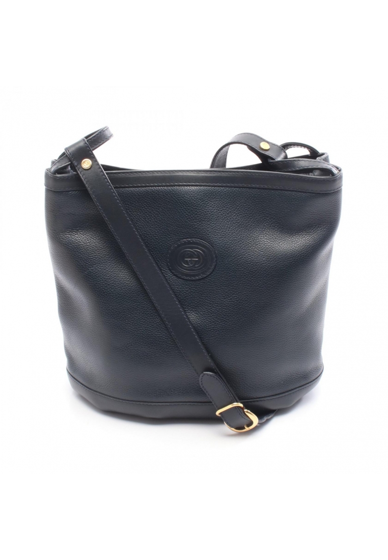 Gucci Pre-Loved Gucci Interlocking G Shoulder bag leather Navy