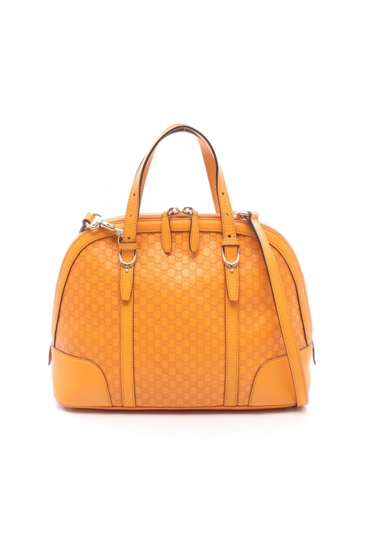 GUCCI Pre-Loved Gucci Nice Micro GG Guccissima 2WAY Handbag leather orange