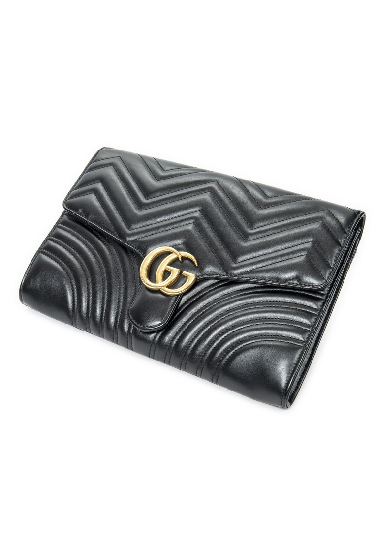 Gucci Pre-Loved GG Marmont Flap Clutch