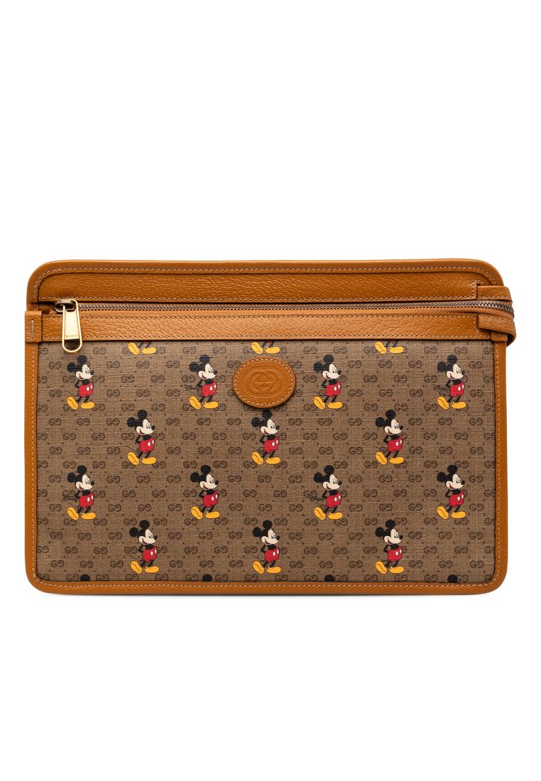 Gucci Pre-Loved Gucci Disney Micro Gg Supreme Mickey Mouse Clutch