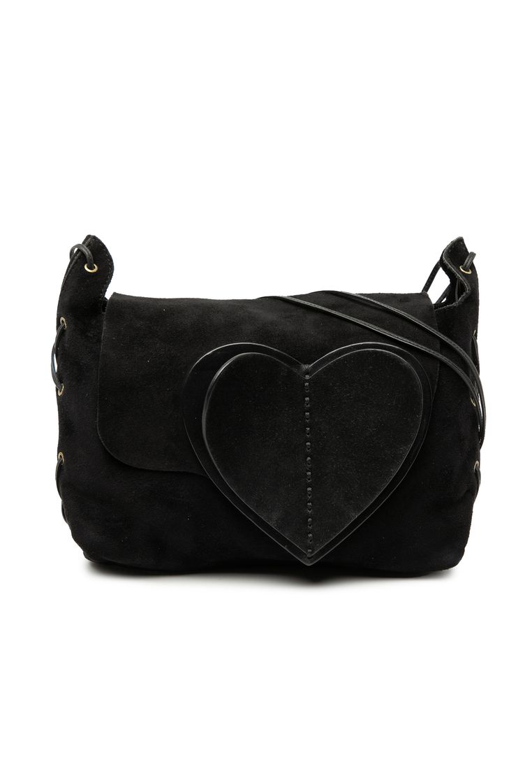 Gucci Pre-Loved Gucci Suede Heart Crossbody