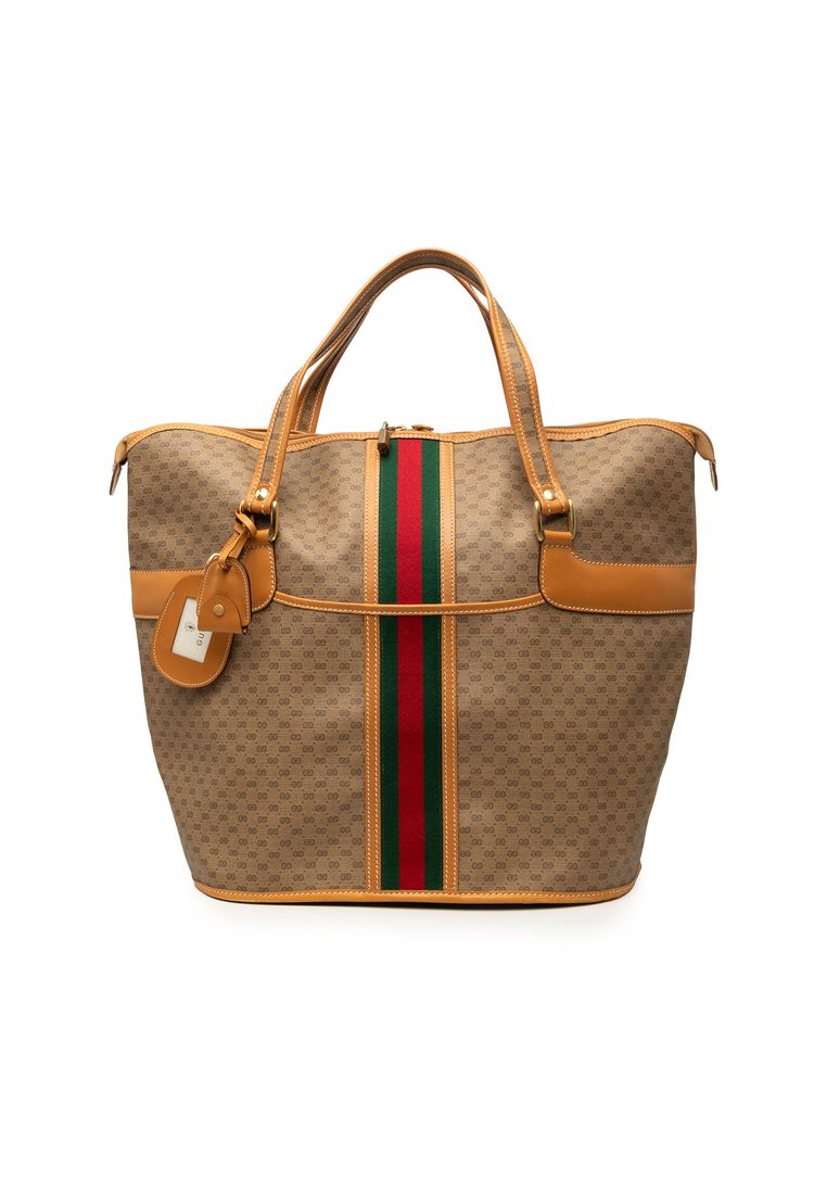Gucci Pre-Loved Gucci Micro Gg Supreme Web Tote