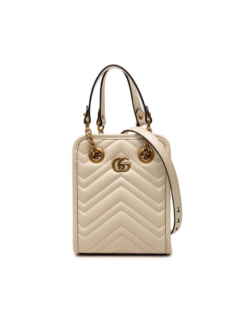 Gucci Pre-Loved Gucci Mini Gg Marmont Matelasse Leather Satchel