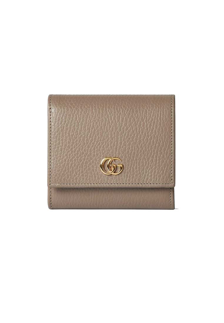 Gucci Petite Marmont Small Wallet In Calf Leather Grey 598587
