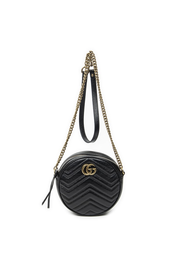 Gucci Pre-Loved GG Marmont Chain Round Crossbody