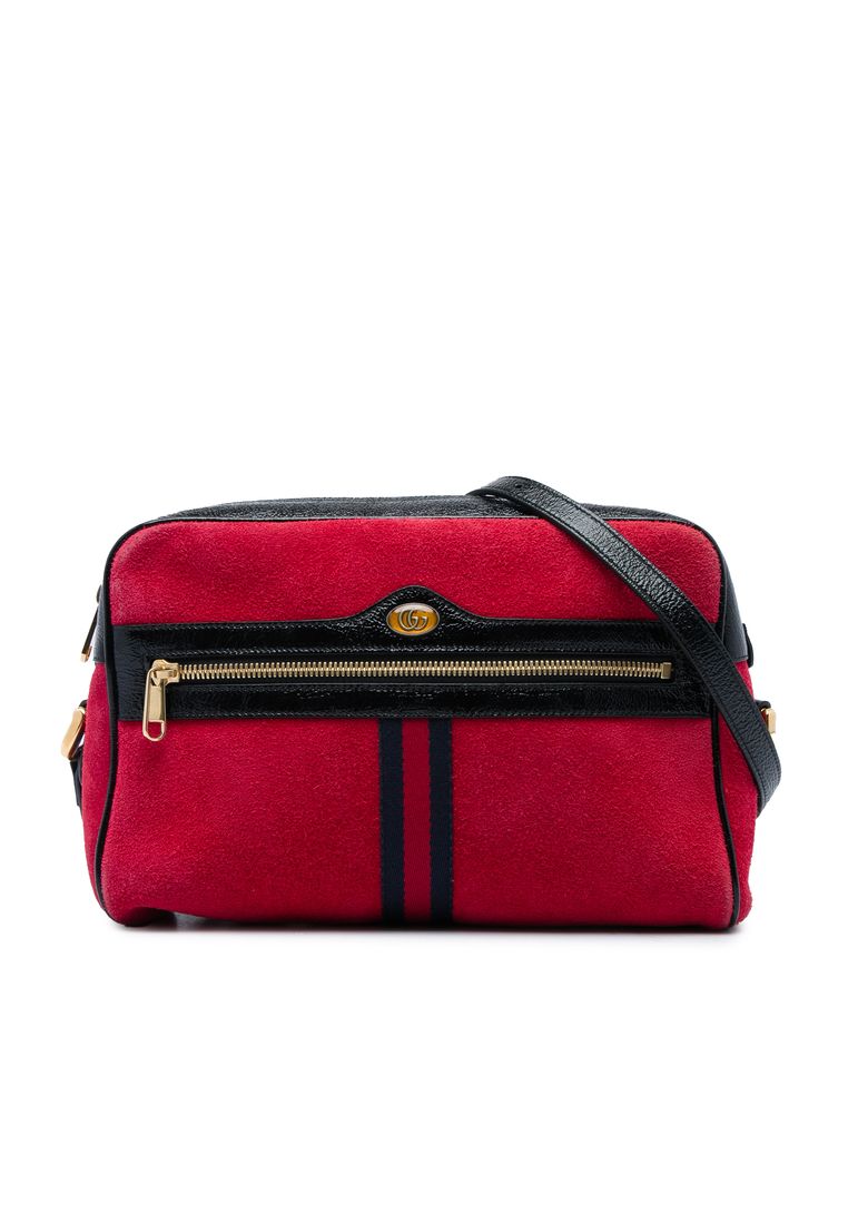 Gucci Pre-Loved Gucci Suede Web Ophidia Crossbody