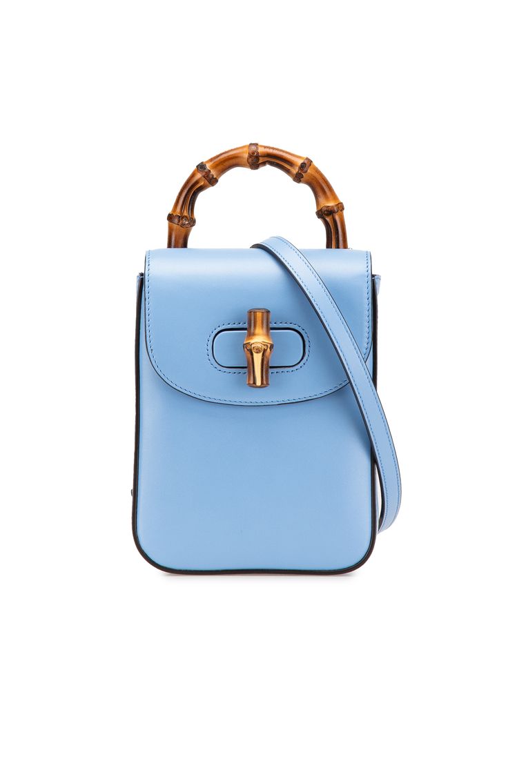 Gucci Pre-Loved Gucci Mini Calfskin Bamboo Top Handle Bag