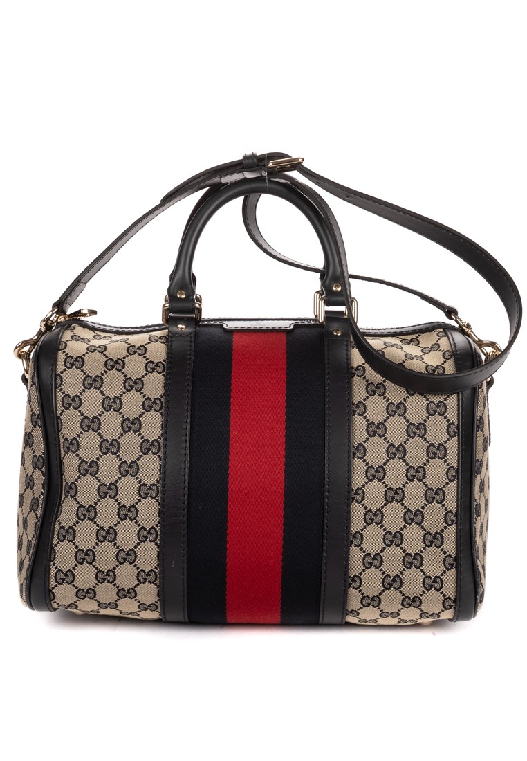 GUCCI Pre-Loved Vintage Web Boston