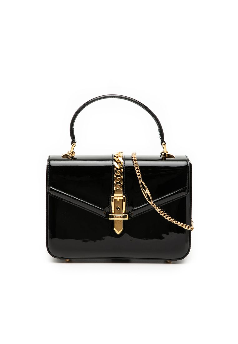 Gucci Pre-Loved Gucci Mini Patent Sylvie 1969 Top Handle Bag