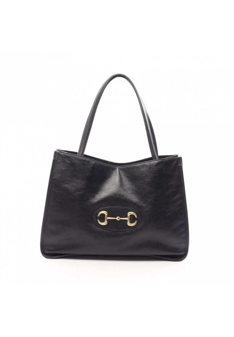 GUCCI Pre-Loved Gucci Horsebit 1955 Shoulder bag tote bag leather black
