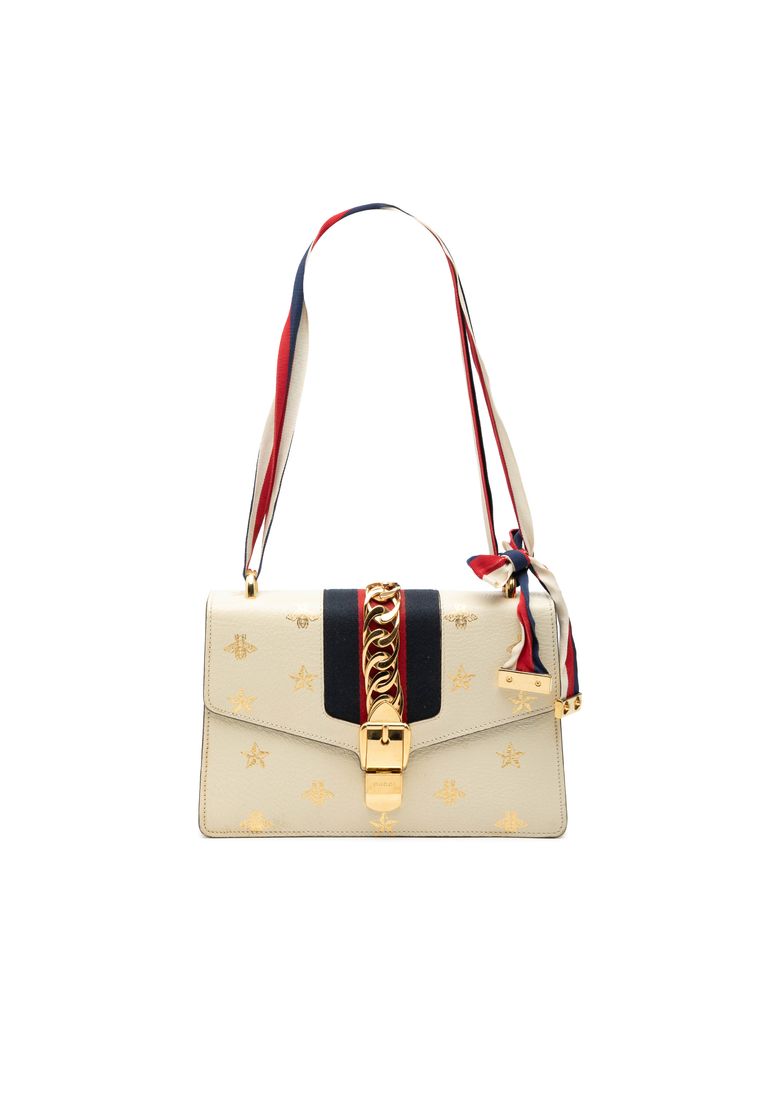 GUCCI Pre-Loved Gucci Small Calfkin Bee Star Sylvie Satchel