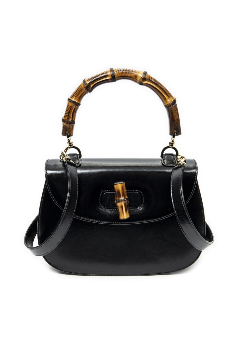 Gucci Pre-Loved Vintage Bamboo Top Handle Flap