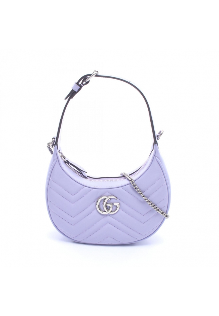 Gucci Pre-Loved Gucci GG Marmont 2WAY Handbag leather Light purple