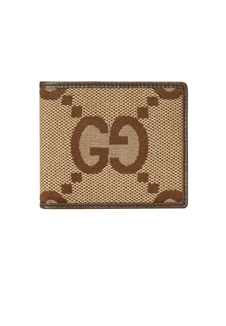 GUCCI Jumbo GG Wallet With Interlocking G Brown 699308