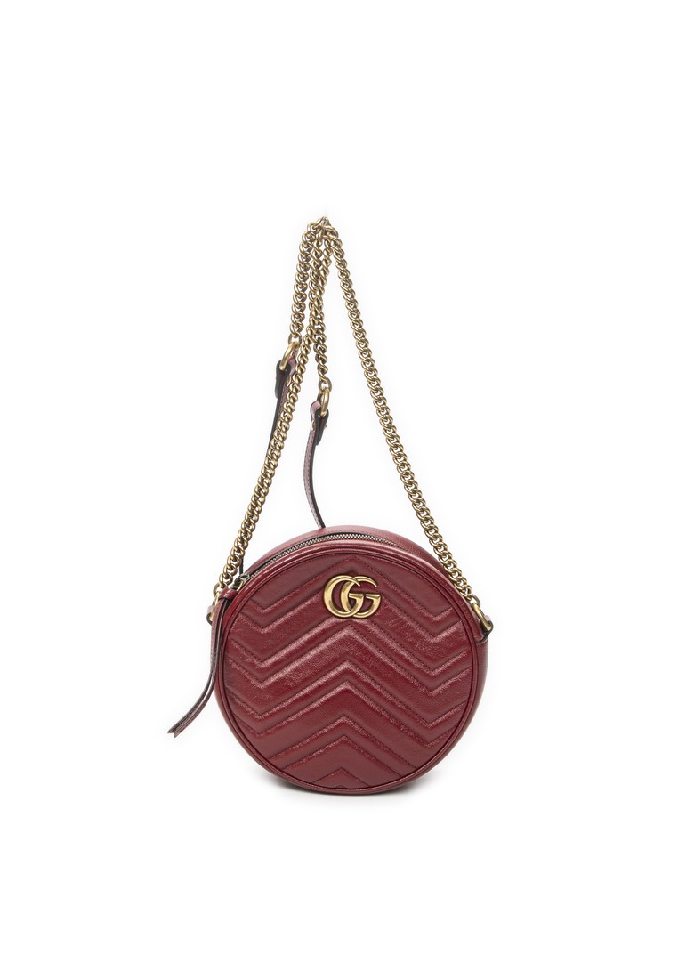 Gucci Pre-Loved GG Marmont Chain Round Crossbody