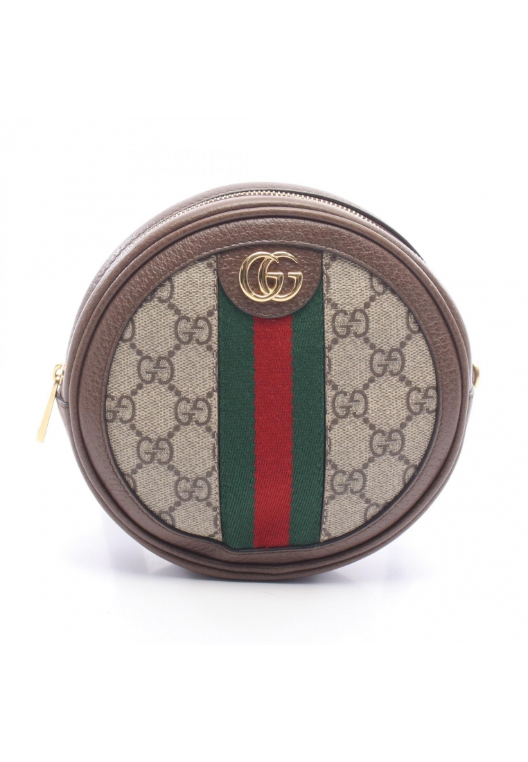 GUCCI Pre-Loved Gucci Ophidia GG Supreme Backpack mini rucksack PVC leather beige Brown multicolor
